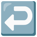 right arrow curving left