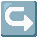 left arrow curving right