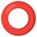 hollow red circle