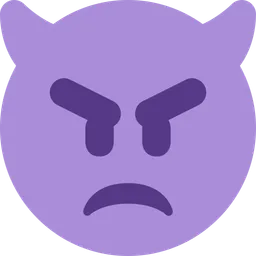 angry face with horns
