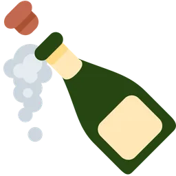 bottle with popping cork