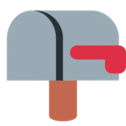 closed mailbox with lowered flag