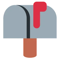 closed mailbox with raised flag