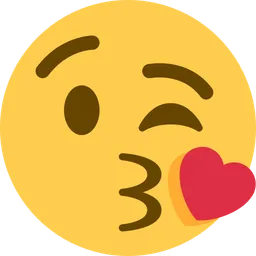 face blowing a kiss