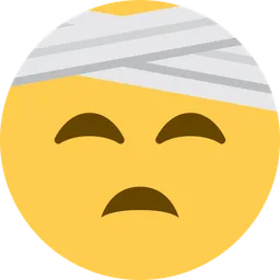 face with head-bandage
