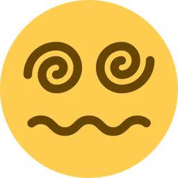 face with spiral eyes