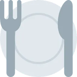 fork and knife with plate