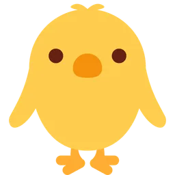 front-facing baby chick