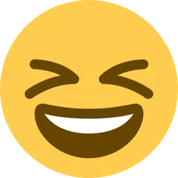 grinning squinting face