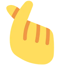 hand with index finger and thumb crossed