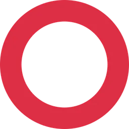 hollow red circle