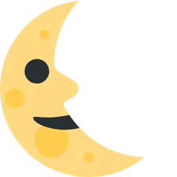 last quarter moon face