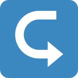 left arrow curving right