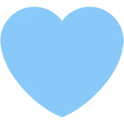 light blue heart