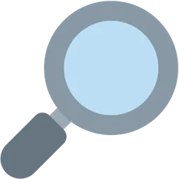 magnifying glass tilted right