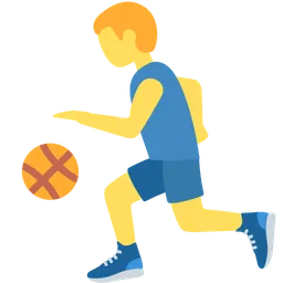 man bouncing ball