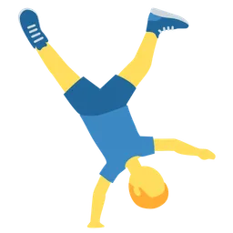 man cartwheeling