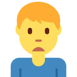 man frowning