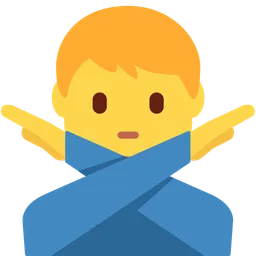 man gesturing NO