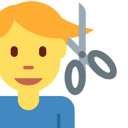 man getting haircut
