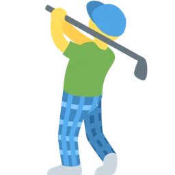 man golfing