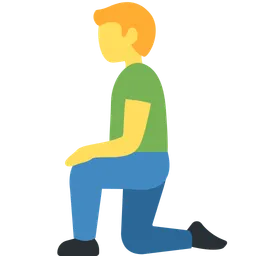 man kneeling