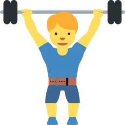 man lifting weights