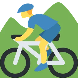 man mountain biking