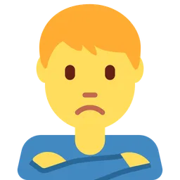 man pouting