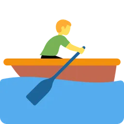 man rowing boat