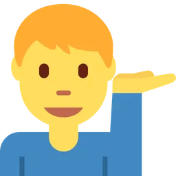 man tipping hand