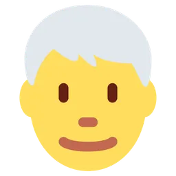 man: white hair