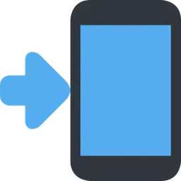 mobile phone with arrow