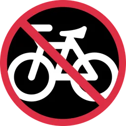 no bicycles