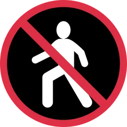 no pedestrians