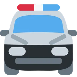 oncoming police car