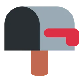 open mailbox with lowered flag