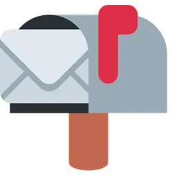 open mailbox with raised flag