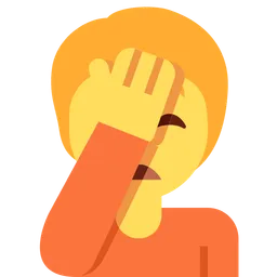 person facepalming
