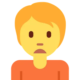 person frowning
