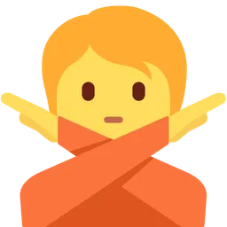 person gesturing NO