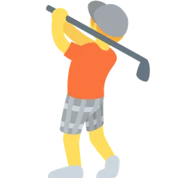 person golfing