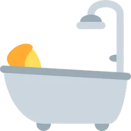 person taking bath
