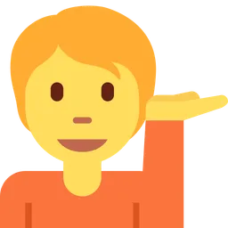 person tipping hand