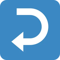 right arrow curving left