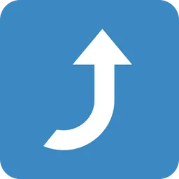 right arrow curving up