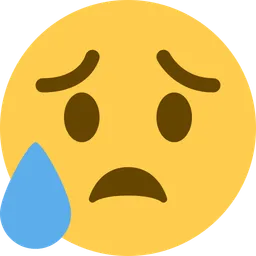 sad but relieved face