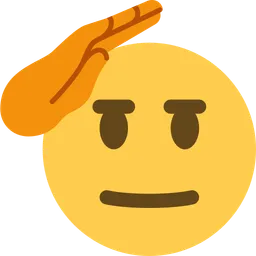 saluting face