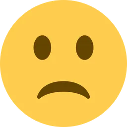 slightly frowning face