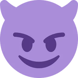smiling face with horns